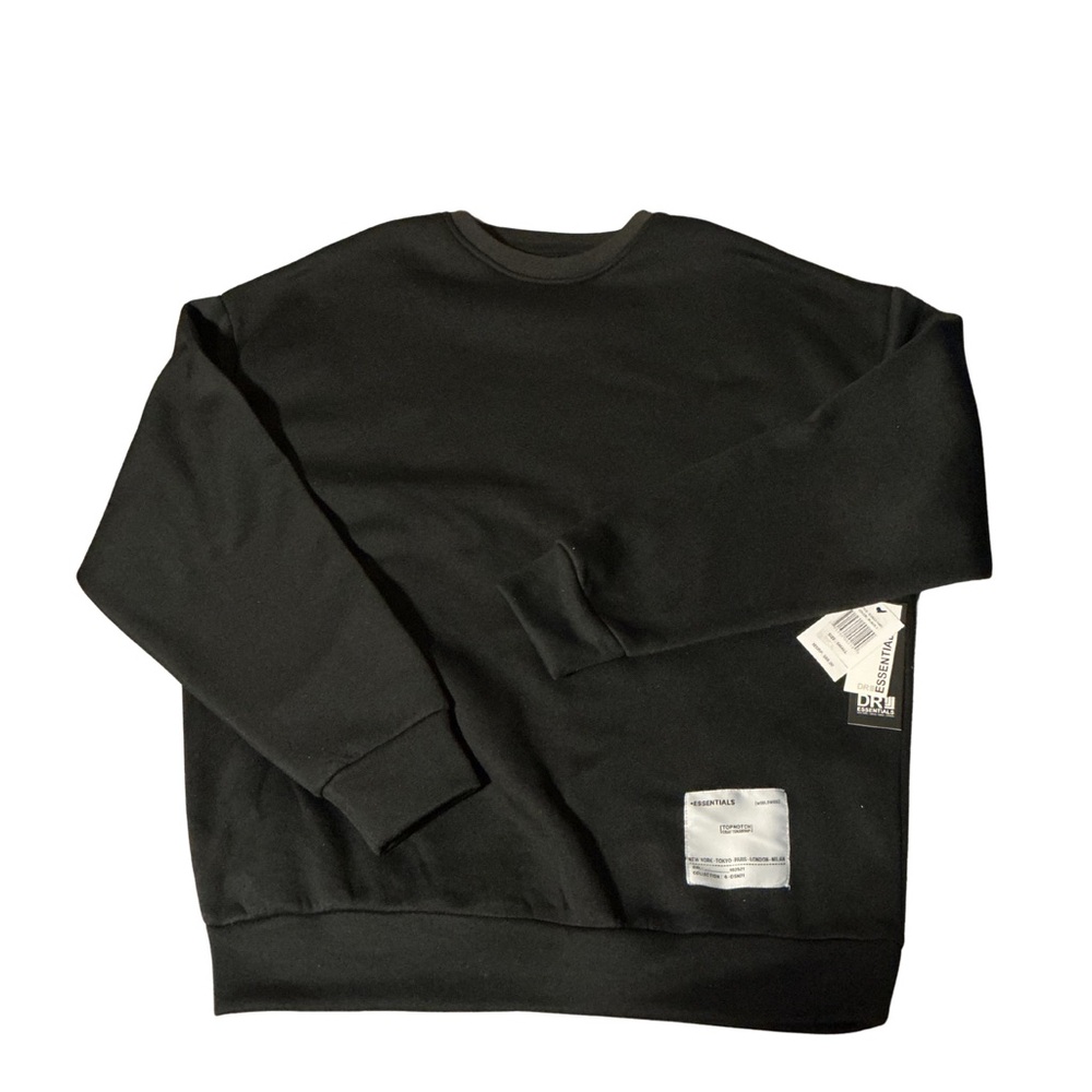 Essentials Men's Black Crewneck Sweatshirt